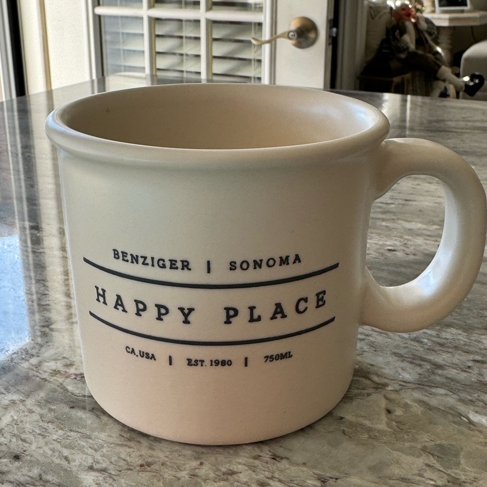 Happy place from benziger Sonoma mug